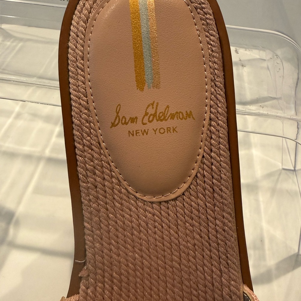 Sam Edelman Brown Pearl-Embellished Slide Mules - Picture 3 of 10